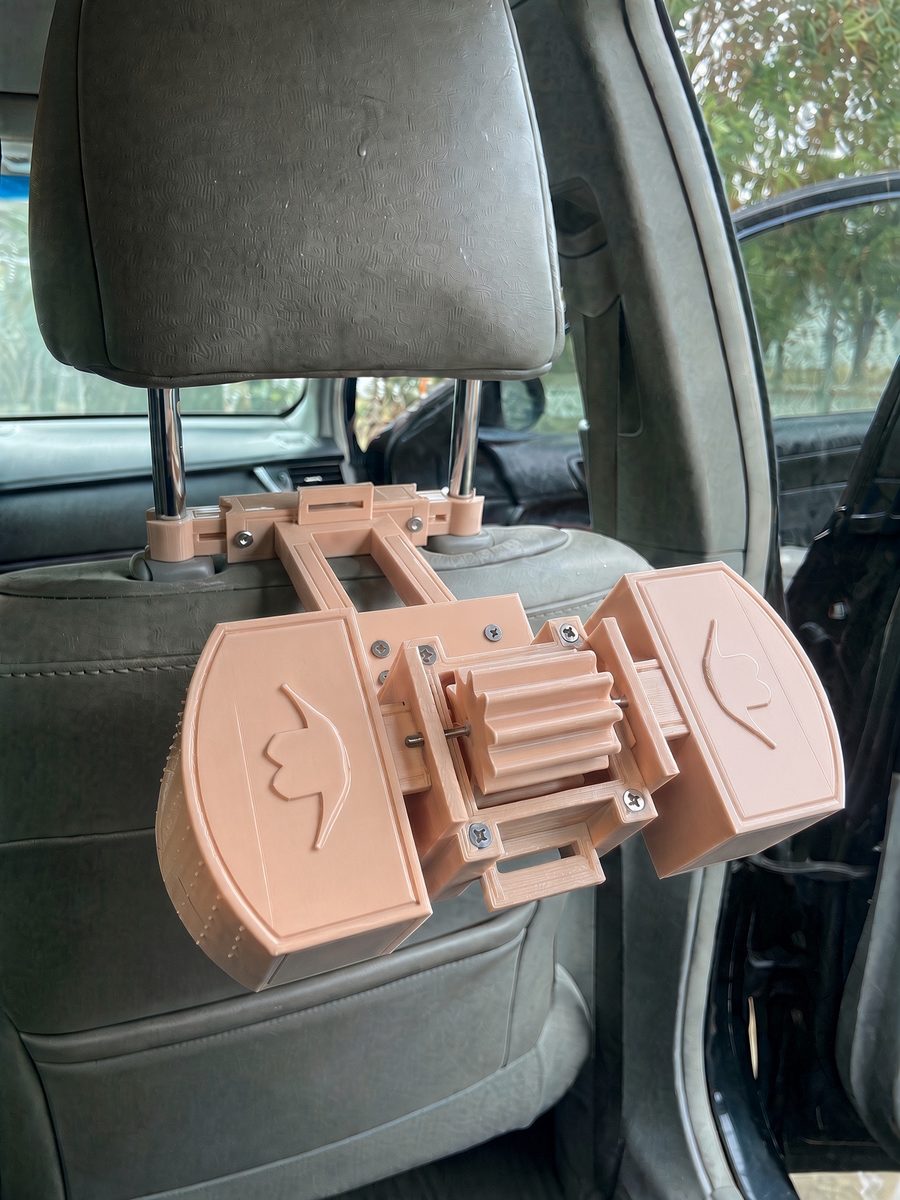 Headrest stand clamped on truck headrest posts